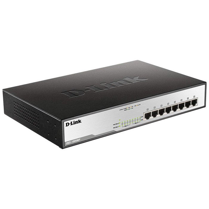 D-Link DGS-1008MP Switch 8 Puertos Gigabit PoE+ D-Link DGS-1008MP Switch 8 Puertos Gigabit PoE+
